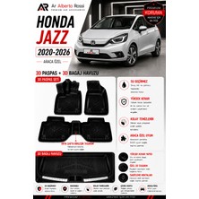 Ar Alberto Rossi Honda Jazz 2020-2026 Araca Özel 3D Paspas + 3D Bagaj Havuzu