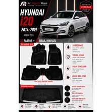 Ar Alberto Rossi Hyundai I20 2014-2019 Araca Özel 3D Paspas + 3D Bagaj Havuzu