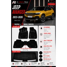 Ar Alberto Rossi Jeep Avanger 2023-2026 Araca Özel 3D Paspas + 3D Bagaj Havuzu