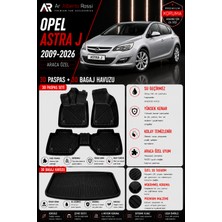 Ar Alberto Rossi Opel Astra J 2009-2026 Araca Özel 3D Paspas + 3D Bagaj Havuzu