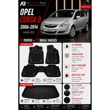 Ar Alberto Rossi Opel Corsa D 2006-2014 Araca Özel 3D Paspas + 3D Bagaj Havuzu