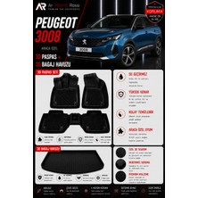 Ar Alberto Rossi Peugeot 3008 Hybrıd 2024-2026 Araca Özel 3D Paspas + 3D Bagaj Havuzu