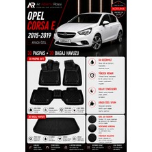 Ar Alberto Rossi Opel Corsa E 2015-2019 Araca Özel 3D Paspas + 3D Bagaj Havuzu