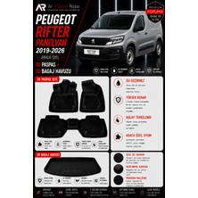 Ar Alberto Rossi Peugeot Rifter Panelvan 2019-2026 Araca Özel 3D Paspas + 3D Bagaj Havuzu