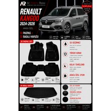 Ar Alberto Rossi Renault Kangoo 2024-2026 Araca Özel 3D Paspas + 3D Bagaj Havuzu