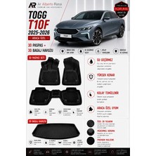 Ar Alberto Rossi Togg T10F 2025-2026 Araca Özel 3D Paspas + 3D Bagaj Havuzu