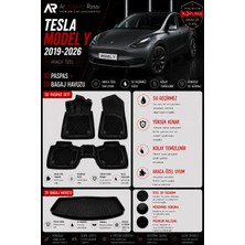 Ar Alberto Rossi Tesla Model Y 2019-2026 Araca Özel 3D Paspas + 3D Bagaj Havuzu