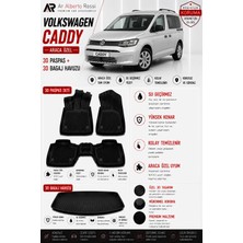 Ar Alberto Rossi Volkswagen Caddy 2010-2015 Araca Özel 3D Paspas + 3D Bagaj Havuzu