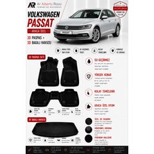 Ar Alberto Rossi Volkswagen Passat B8 Eu 2015-2022 Araca Özel 3D Paspas + 3D Bagaj Havuzu