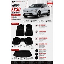 Ar Alberto Rossi Volvo EX30 2025-2026 Araca Özel 3D Paspas + 3D Bagaj Havuzu