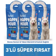 Reflex Happy Hour Healty Bones - Sağlıklı Kemikler İçin Destekleyici Kedi Ödül Maması Seti 3x60 gr