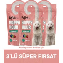 Reflex Plus Happy Hour Kısırlaştırılmış Kedi Ödül Maması Seti 3x60 gr