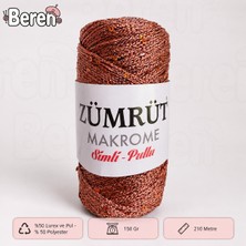 Zümrüt Simli Pullu Makrome Çanta ve Supla Ipliği - Renk 423 - 150 gr - 210 Metre