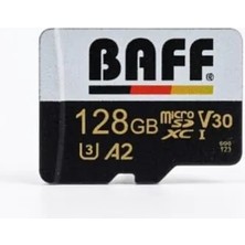 Baff 128 GB Micro Sdhc Hafıza Kartı - 4K Video Kayıt Destekli U3 A2 V30 Kamera, Güvenlik Kamerası ve Araç Içi Kamera Kartı