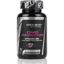 One Way Nutrition Oneway Nutrition Çinko Magnezyum B6 Vitamini 50 Kapsül Takviye Edici Gıda