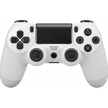 Coverzone Kablosuz Pc ve Ps4 Uyumlu Oyun Kolu Joystick Gamepad Dualshock Yeni Nesil V2 Beyaz