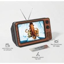 Vanckey Telefon Ekran Büyüteci Retro Tv Görüntü Büyütme Geniş Ekran Video Ekran 3D Hd Standlı Renk Stok Durumunnnaagöre