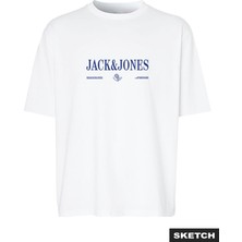 Jack & Jones Erkek Gögüs Baskili Bisiklet Yaka Tisört - Frederiksberg