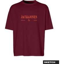 Jack & Jones Erkek Gögüs Baskili Bisiklet Yaka Tisört - Frederiksberg