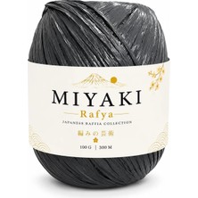 Knitme Miyaki Rafya Antrasit 100 gr 300 mt  Örgü Ipi Çanta Ipi Supla Ipi