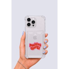 Dorasan iPhone 15 Pro Max Kartlıklı Pozitif Enerji Desenli Kılıf