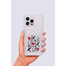 Dorasan iPhone 15 Pro Max Kartlıklı Xoxo Desenli Kılıf