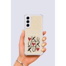 Dorasan Samsung Galaxy S22 Kartlıklı Xoxo Desenli Kılıf