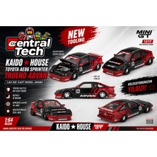 Mını Gt Mini Gt x Kaido House 1:64 Toyota AE86 Sprinter Trueno Kaido Advan KHMG214 Model Araba