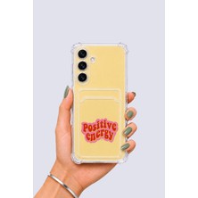 Dorasan Samsung Galaxy S24 Fe Kartlıklı Pozitif Enerji Desenli Kılıf