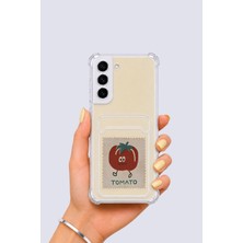Dorasan Samsung Galaxy S22 Kartlıklı Tomato Desenli Kılıf
