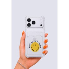 Dorasan iPhone 17 Pro Max Kartlıklı Gülücük Desenli Kılıf
