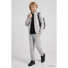 Tommy Life Taş Standart Fit Basic Dik Yaka Jogger Erkek Çocuk Eşofman Takım  - 11327