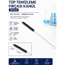 Labolist Tüp Temizleme Fırçası Kanül (Siyah) 21.5 cm Genişlik  0.8 cm