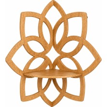 Lotus Çiçeği Köşe Duvar Rafı