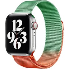 Uravas Store Watch 38MM Metal Mıknatıslı Kordon - Turuncu-Yeşil