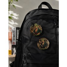 Fynbos One Piece Roronoa Zoro 44 mm Rozet 2’li Set – Anime Çanta ve Kıyafet Aksesuarı, Koleksiyonluk Zoro Rozeti