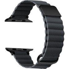 Wonew Apple Watch 42 - 44 - 45 - 49 mm Manyetik Kordon Apple Watch Kayışı – Titanyum