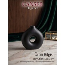 Canseb Elegance 13X13CM - Premium -Dekoratif Donut Vazo - El Boyaması Işçilik