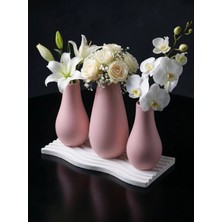 Canseb Elegance Elegance Serisi - Dörtlü Vazo Set - Renkli - Dekoratif Set - (Çiçekler Dahil Değildir)