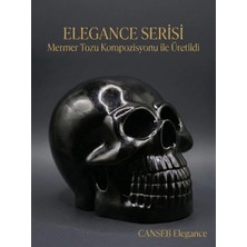 Canseb Elegance 10CM Kuru Kafa Heykeli - Mat Karbon Siyah - Elegance Seri