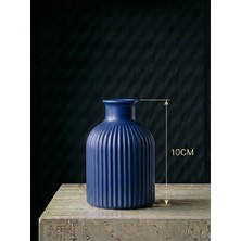 Canseb Elegance Premium - Mini Vazo - Kraliyet Mavisi - 10CM Boyunda - El Boyaması Işçilik