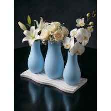 Canseb Elegance Elegance Serisi - Dörtlü Vazo Set - Renkli - Dekoratif Set - (Çiçekler Dahil Değildir)