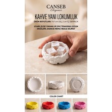 Canseb Elegance Beton - 7X7CM - Desenli Kahve Yanı Küçük Lokumluk Tabağı - 1 Adet