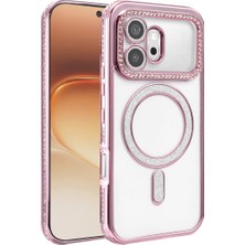 Zenviaa Huawei Honor 600 Joke Simli Magneticsafe Kılıf - Pembe ZENVIAA365423