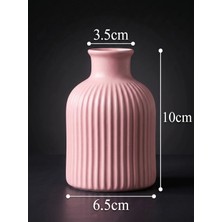 Canseb Elegance (Mermer Tozu Içerir) - 10CM Mini Vazo - Bebe Pembesi - El Boyaması Işçilik - Elegance Seri