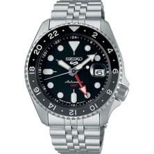 Seiko 5 Sports GMT SSK001K Erkek Kol Saati Suya Dayanıklı 5 ATM Çelik Malzeme ile Modern Tasarım