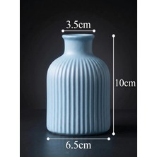 Canseb Elegance (Mermer Tozu Içerir) - 10CM Mini Vazo - Bebe Mavi - El Boyaması Işçilik - Elegance Seri