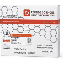 Peptide Sciences Tirzepatide (5 Mg) – 5 Flakon + Bakteriyostatik Su Seti (Research Kit)