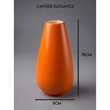 Canseb Elegance Modern Vazo - El Boyaması Işçilik - Premium - ( Ölçüler: 15 x 8 x 3 cm )