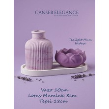 Canseb Elegance Premium - Üçlü Dekoratif Vazo & Mumluk Set